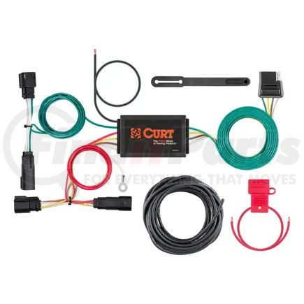 CURT Manufacturing 56320 Custom Wiring Harness; 4-Way Flat Output; Select Ford Escape