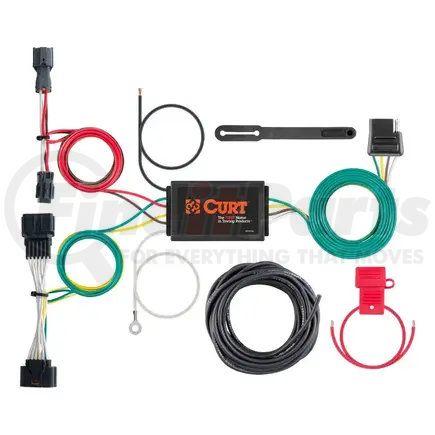 CURT Manufacturing 56321 Custom Wiring Harness; 4-Way Flat Output; Select Kia Sportage