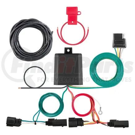 CURT Manufacturing 56335 Custom Wiring Harness; 4-Way Flat Output; Select Ford Escape