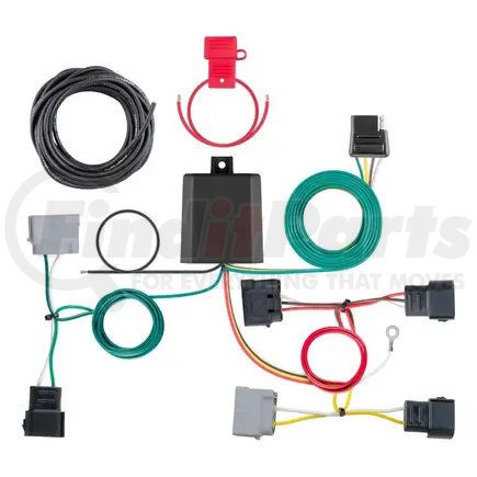 CURT MANUFACTURING 56345 Custom Wiring Harness; 4-Way Flat Output; Select Ford Escape; Mazda Tribute