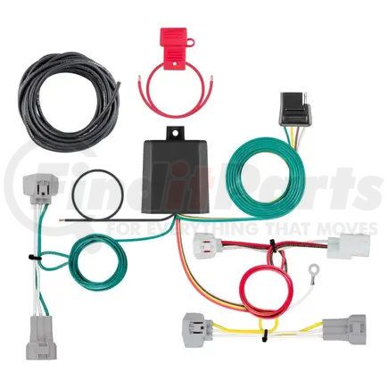 CURT Manufacturing 56349 Custom Wiring Harness; 4-Way Flat Output; Select Toyota Tacoma