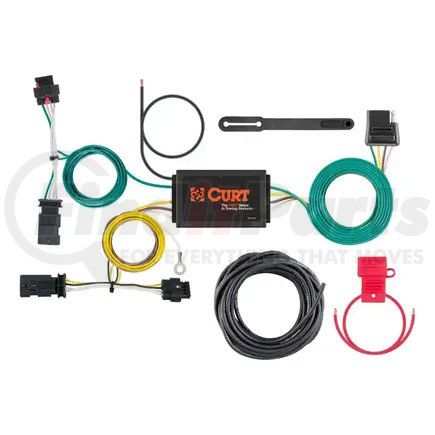 CURT Manufacturing 56369 Custom Wiring Harness; 4-Way Flat Output; Select Jeep Compass