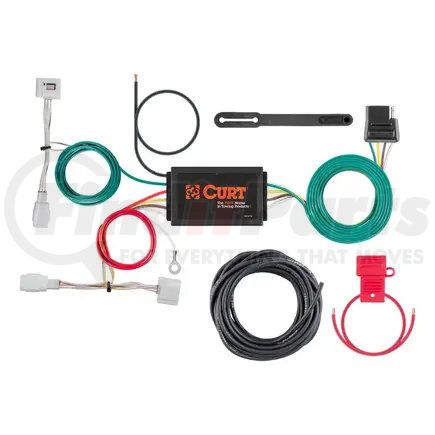 CURT MANUFACTURING 56384 Custom Wiring Harness; 4-Way Flat Output; Select Toyota C-HR