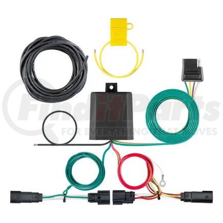 CURT Manufacturing 56406 Custom Wiring Harness; 4-Way Flat Output; Select Jeep Cherokee