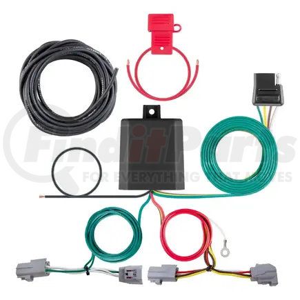 CURT MANUFACTURING 56452 Custom Wiring Harness; 4-Way Flat Output; Select Toyota Highlander