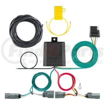 CURT Manufacturing 56462 Custom Wiring Harness; 4-Way Flat Output; Select Ford Bronco