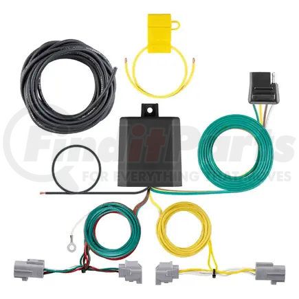 CURT Manufacturing 56458 Custom Wiring Harness; 4-Way Flat Output; Select Toyota Sienna