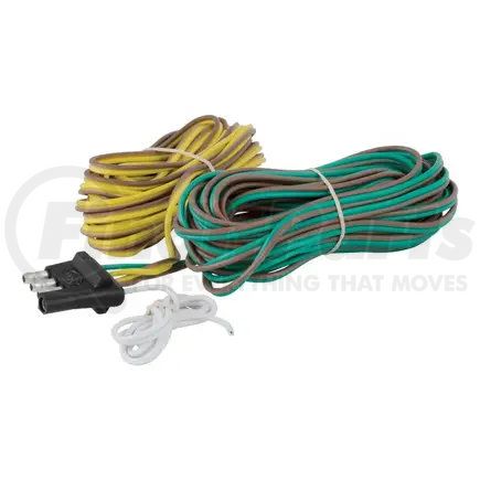 CURT Manufacturing 57220 4-Way Flat Connector for Rewiring Trailer; Includes 20ft. Wires (Packaged)