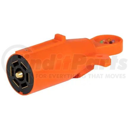 CURT MANUFACTURING 58272 CURT 58272 7-Pin RV Blade Trailer Wiring Towing Vehicle Socket Tester; Orange