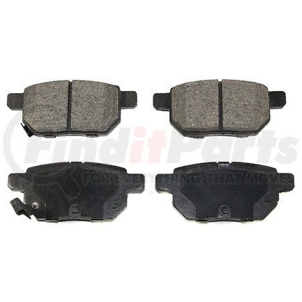 Pronto Rotor BP1423C Disc Brake Pad Set - Rear, Ceramic, Slotted, Iron Backing, with Pad Shims and Wear Sensors