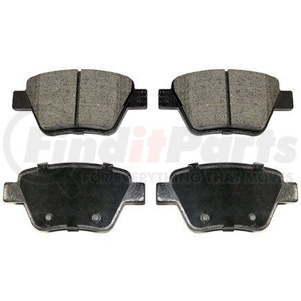 Pronto Rotor BP1456C Disc Brake Pad Set - Rear, Ceramic, Slotted, Iron Backing, with Pad Shims