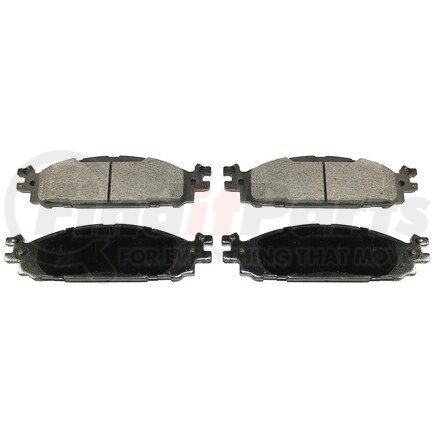Pronto Rotor BP1508C Disc Brake Pad Set - Front, Ceramic, Slotted, Iron Backing, with Pad Shims