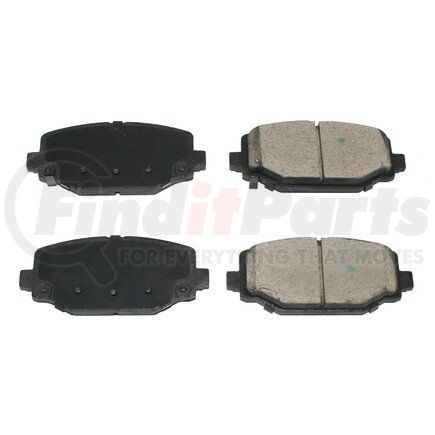 Pronto Rotor BP1596C Disc Brake Pad Set - Rear, Ceramic, Slotted, Iron Backing, with Pad Shims and Wear Sensors