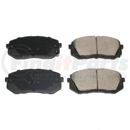 Pronto Rotor BP1826C Disc Brake Pad Set - Front, Ceramic, Slotted, Iron Backing, with Pad Shims and Wear Sensors
