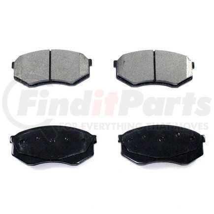 Pronto Rotor BP433C Disc Brake Pad Set - Front, Ceramic, Slotted, Iron Backing, with Pad Shims