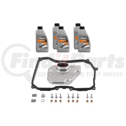Vaico V202095 Filter W/ Oil Pan Gasket, Transmission Oil (Special 5 ltr), Instl Hardware