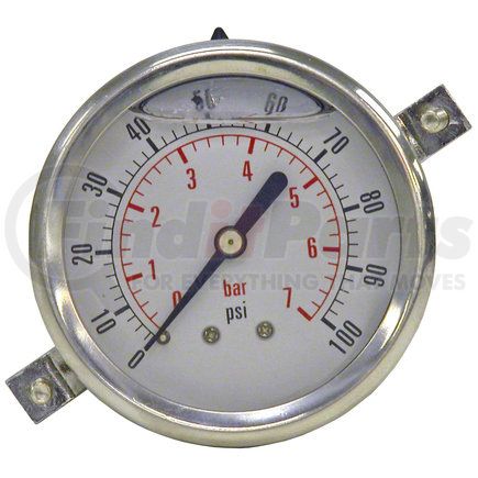 Buyers Products hpgc100 Silicone Filled Pressure Gauge - Panel Clamp Mount 0-100 PSI