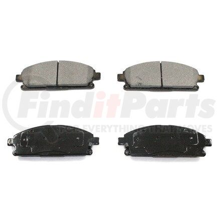 Pronto Rotor BP855C Disc Brake Pad Set - Front, Ceramic, Slotted, Iron Backing, with Pad Shims and Wear Sensors