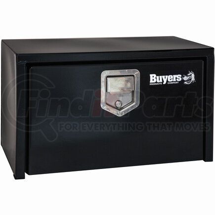 Buyers Products 1703150 14 x 12 x 24in. Black Steel Underbody Truck Box with Paddle Latch