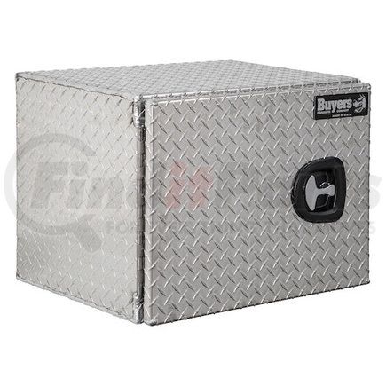 Buyers Products 1705200 18x18x24 Inch Diamond Tread Aluminum Underbody Truck Box - Single Barn Door, Compression Latch