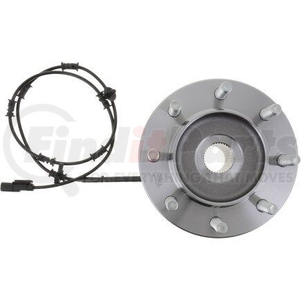 NTN WE61806 Wheel Bearing and Hub Assembly - Steel, Natural, with Wheel Studs