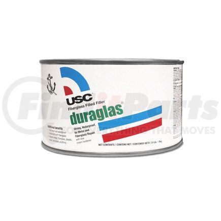 U. S. CHEMICAL & PLASTICS 24035 Duraglas® Body Filler - with Short-Strand Fiberglass Fiber, 1 Squat Quart Can