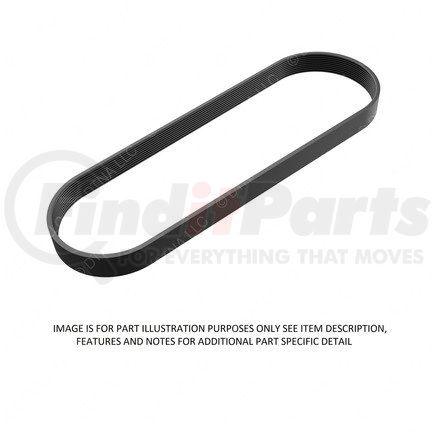 Freightliner 01-35625-529 Accessory Drive Belt - 10 Rib, 1529 mm, HDEP Fan