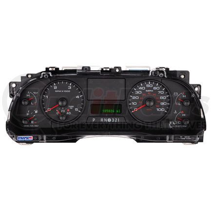 Synapse Auto S50-57SDDARL Instrument Cluster - Remanufactured, for 2005-07 Ford Super Duty (XL/XLT, DSL A/T)
