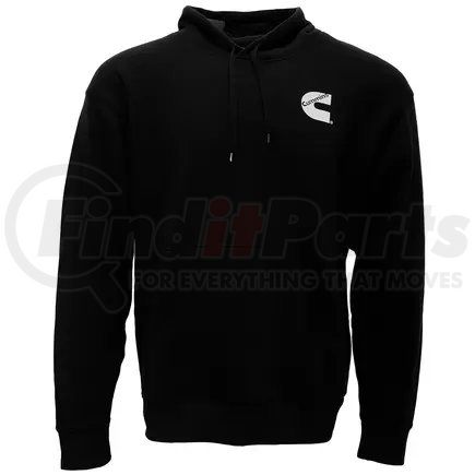 Cummins CMN4793 Cummins Unisex Hoodie Black Fleece Sweatshirt in Comfortable 100 Percent Cotton Large CMN4793