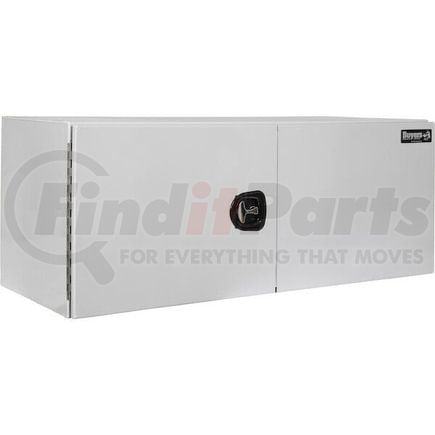 Buyers Products 1706810 18x18x48 Inch White Smooth Aluminum Underbody Truck Tool Box - Double Barn Door, 3-Point Compression Latch