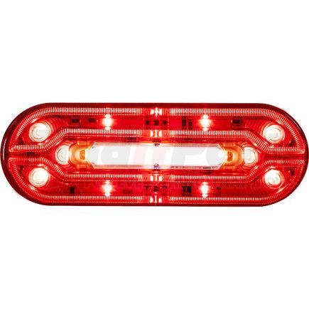 Buyers Products 5626132 6 Inch Oval Stop/Turn/Tail + Backup Combination Light with Light Stripe LED Tubes