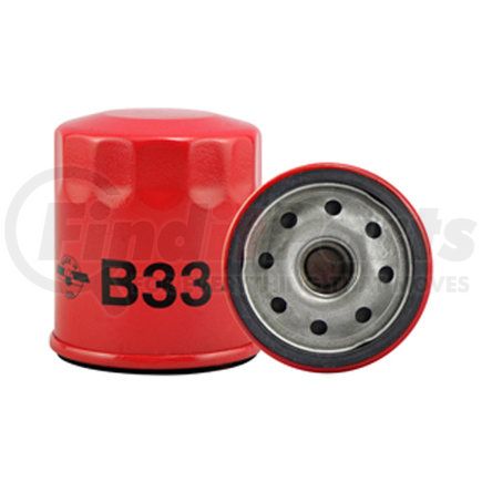Baldwin B33 Engine Oil Filter - Full-Flow Lube Spin-On used for Various Applications