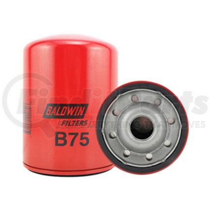 Baldwin B75 Engine Oil Filter - Full-Flow Lube Spin-On used for Various Applications