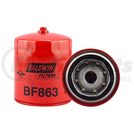 Baldwin BF863 Fuel Filter - Primary Spin-on with Removal Nut used for Case, Davis, Drott Equipment