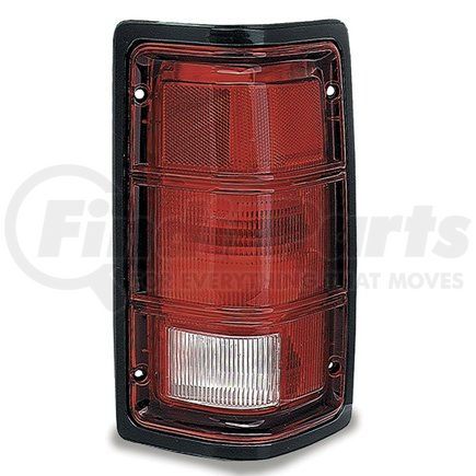 GROTE 85402-5 Brake / Tail Light Combination Lens - Rectangular, Red and Clear, Right