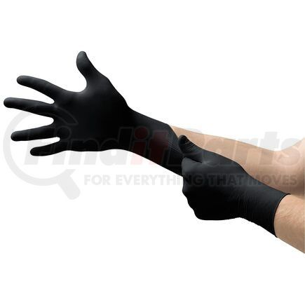 Microflex MK296XL Midknight® Gloves - Disposable, Black, Powder-Free, XL, Nitrile