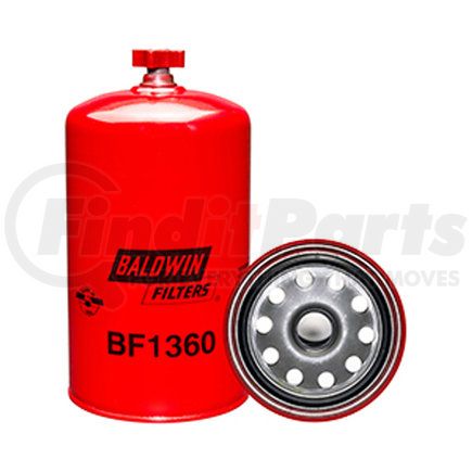 Baldwin BF1360 Fuel Filter - Spin-On, 8 7/32 in, Length, 4 9/32 in. OD, 1-14 Thread Size