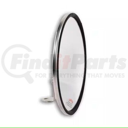 FREIGHTLINER TL97814 Door Mirror - 8-1/2” Stainless Steel Offset Mount Convex Mirror with L Bracket