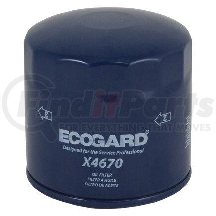 ECOGARD X4670 OIL FILTER - SPIN ON