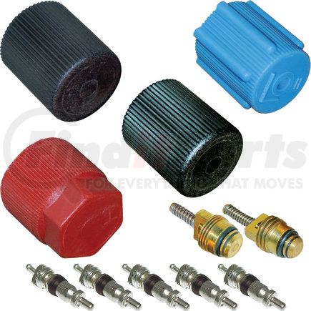 AC Valve Core Kit A/C Valve Core & Cap Kit With Schrader Remover