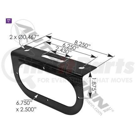 Automann 571.BK60 Utility Light Bracket - Black, For 6 Inch Oval Sealed Light