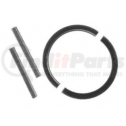 Victor JV707P Engine Main Bearing Gasket Set, Rear Main Seal, 2-Piece, Rubber