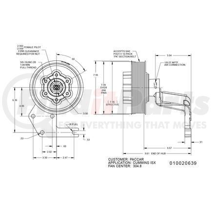 Kit Masters 010020639X Kysor-Style Hub - Remanufactured