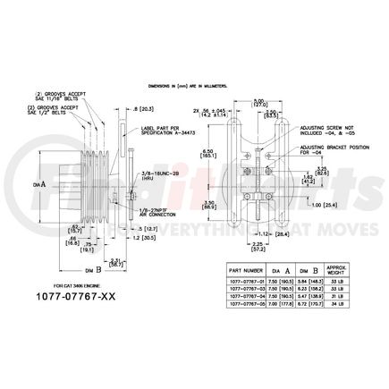 Kit Masters 1077-07767-01X Kysor-Style Hub - Remanufactured