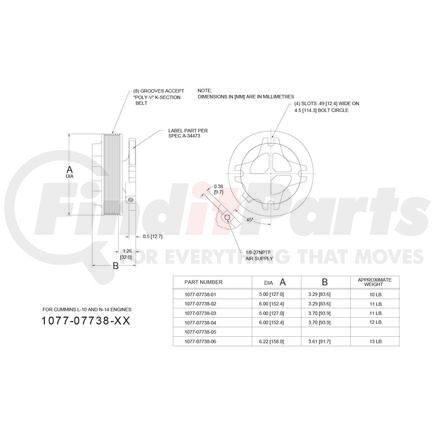Kit Masters 1077-07738-06X Kysor-Style Hub - Remanufactured