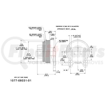 Kit Masters 1077-08031-01X Kysor-Style Hub - Remanufactured