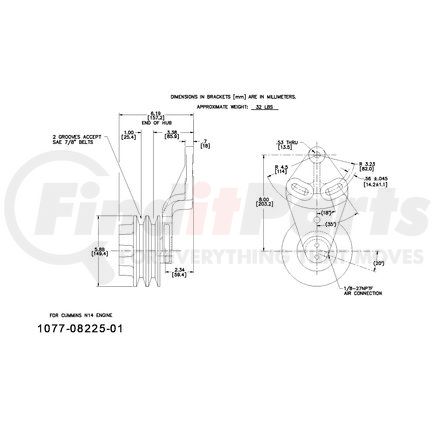 Kit Masters 1077-08225-01X Kysor-Style Hub - Remanufactured