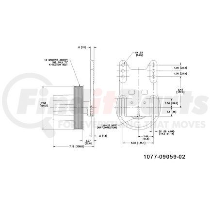 Kit Masters 1077-09059-02X Kysor-Style Hub - Remanufactured