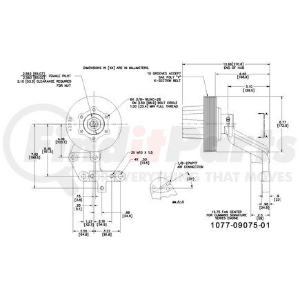 Kit Masters 1077-09075-01X Kysor-Style Hub - Remanufactured