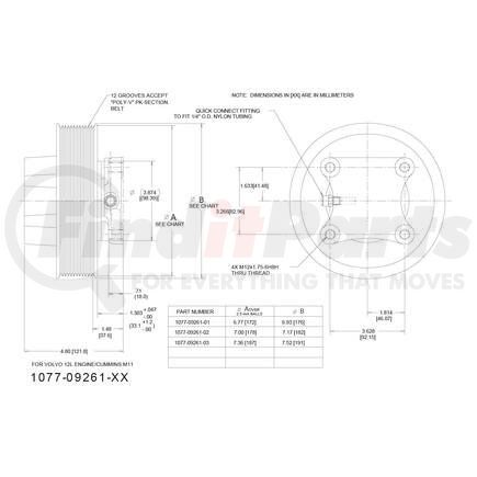 Kit Masters 1077-09261-03X Kysor-Style Hub - Remanufactured